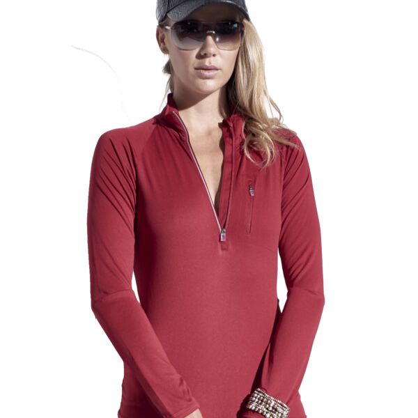 AI314 Women's Half Zip Run Away Top Thumbnail